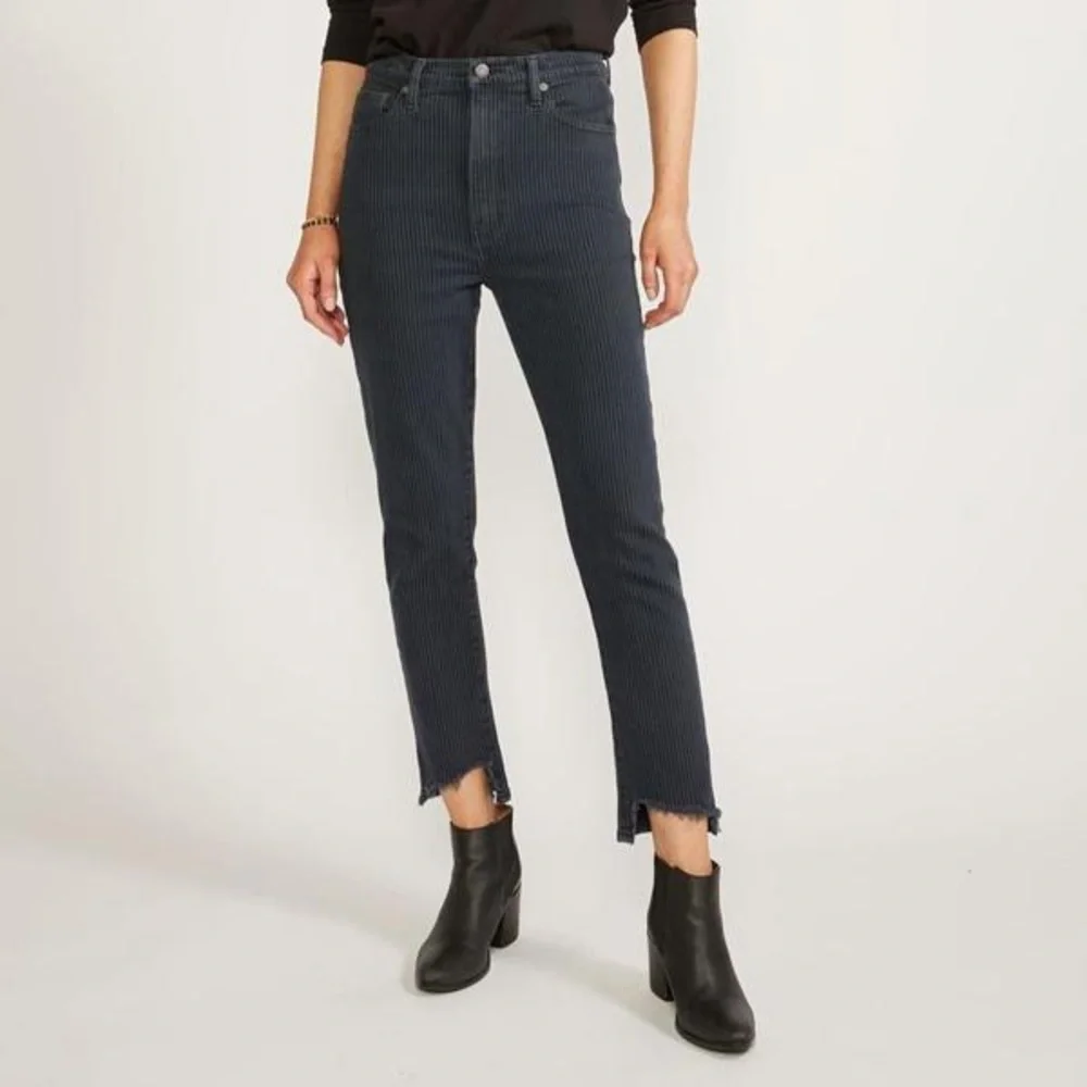 ETICA women’s SCARLET MID RISE SLIM IN NIGHT STRIPE